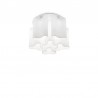 IDEAL-LUX COMPO PL6 PLAFONIERA IN METALLO CON ELEMENTI IN VETRO SOFFIATO ACIDATO 6x60W