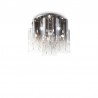 IDEAL-LUX COMPO PL6 PLAFONIERA IN METALLO CON ELEMENTI IN VETRO TRASPARENTE FUME' 6x60W