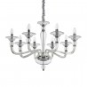 IDEAL LUX DANIELI SP8 SOSPENSIONE IN METALLO CROMATO E VETRO TRASPARENTE 8x40W