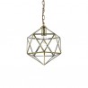 IDEAL-LUX DECA SP1 SMALL SOSPENSIONE IN METALLO BRUNITO E LASTRE DI VETRO TRASPARENTE 60W E27