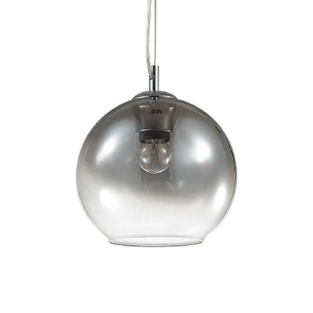 IDEAL LUX DISCOVERY FADE SP1 D20 SOSPENSIONE CON DIFFUSORE IN VETRO RIFINITO CROMO SFUMATO 60W E27