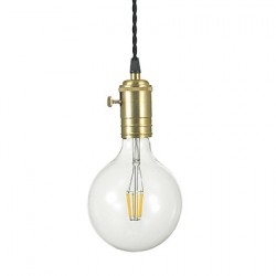 IDEAL-LUX DOC SP1 SOSPENSIONE CON COPRIPORTALAMPADA COLOR OTTONE 60W E27