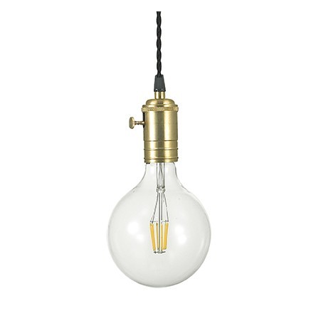 IDEAL-LUX DOC SP1 SOSPENSIONE CON COPRIPORTALAMPADA COLOR OTTONE 60W E27