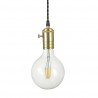 IDEAL LUX DOC SP1 SOSPENSIONE CON COPRIPORTALAMPADA COLOR OTTONE 60W E27