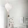 IDEAL-LUX DREAM BIG SP1 SOSPENSIONE IN VETRO BIANCO ACIDATO E CESTO IN CORDA 42W