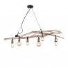 IDEAL LUX DRIFTWOOD SP6 SOSPENSIONE CON STRUTTURA IN RAMI DI LEGNO NATURALE 6x60W E27