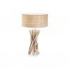 IDEAL LUX DRIFTWOOD TL1 LAMPADA DA TAVOLO CON STRUTTURA IN RAMI DI LEGNO NATURALE E DIFFUSORE IN TESSUTO CANVANS 1x60W E27