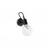 IDEAL-LUX EDISON AP1 LAMPADA DA PARETE IN METALLO NERO E CAVO IN TESSUTO 60W E27