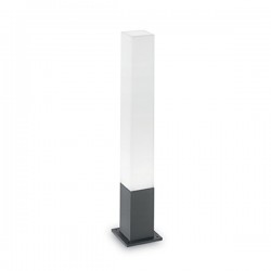 IDEAL-LUX EDO OUTDOOR PT1 SQUARE LAMPADA DA TERRA IN ALLUMINIO ANTRACITE E POLICARBONATO 15W GX53 IP44
