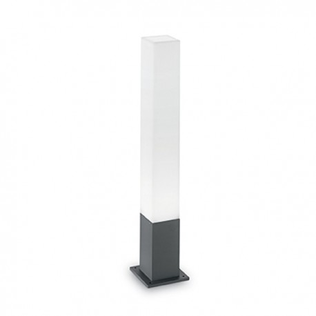 IDEAL-LUX EDO OUTDOOR PT1 SQUARE LAMPADA DA TERRA IN ALLUMINIO ANTRACITE E POLICARBONATO 15W GX53 IP44