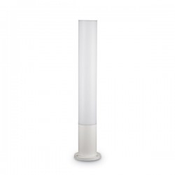 IDEAL-LUX EDO OUTDOOR PT1 ROUND LAMPADA DA TERRA IN ALLUMINIO BIANCO E POLICARBONATO 15W GX53 IP44