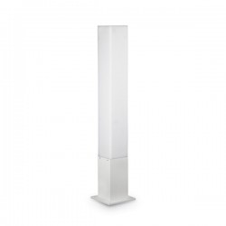 IDEAL-LUX EDO OUTDOOR PT1 SQUARE LAMPADA DA TERRA IN ALLUMINIO BIANCO E POLICARBONATO 15W GX53 IP44