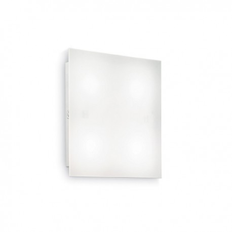 IDEAL-LUX FLAT PL4 D30 PLAFONIERA IN METALLO CON DIFFUSORE IN LASTRA DI ACRILICO SATINATO