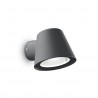 IDEAL-LUX GAS AP1 APPLIQUE IN ALLUMINIO ANTRACITE CON DIFFUSORE VETRO IP43
