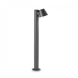 IDEAL-LUX GAS PT1 LAMPADA DA TERRA IN ALLUMINIO ANTRACITE CON DIFFUSORE VETRO IP43
