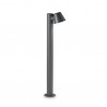 IDEAL-LUX GAS PT1 LAMPADA DA TERRA IN ALLUMINIO ANTRACITE CON DIFFUSORE VETRO IP43