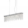 IDEAL LUX GIADA CLEAR SP5 SOSPENSIONE CROMATA CON ELEMENTI IN CRISTALLO MOLATO 5x40W G9