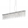 IDEAL LUX GIADA CLEAR SP7 SOSPENSIONE CROMATA CON ELEMENTI IN CRISTALLO MOLATO 7x40W G9