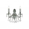 IDEAL LUX GIOCONDA AP2 IN FUSIONE DI METALLO ARGENTO E CRISTALLO MOLATO 2x40W E14