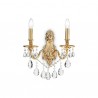 IDEAL LUX GIOCONDA AP2 IN FUSIONE DI METALLO ORO E CRISTALLO MOLATO 2x40W E14
