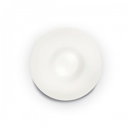 IDEAL LUX GLORY PL2 D40 PLAFONIERA IN VETRO BIANCO SOFFIATO CON FINITURA IN NICKEL SATINATO 2x40W G9
