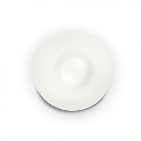IDEAL LUX GLORY PL2 D40 PLAFONIERA IN VETRO BIANCO SOFFIATO CON FINITURA IN NICKEL SATINATO 2x40W G9