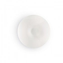 IDEAL LUX GLORY PL3 D50 PLAFONIERA IN VETRO BIANCO SOFFIATO CON FINITURA IN NICKEL SATINATO 3x60W E27