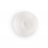 IDEAL LUX GLORY PL3 D50 PLAFONIERA IN VETRO BIANCO SOFFIATO CON FINITURA IN NICKEL SATINATO 3x60W E27