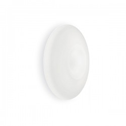IDEAL LUX GLORY PL5 D60 PLAFONIERA IN VETRO BIANCO SOFFIATO CON FINITURA IN NICKEL SATINATO 5x60W E27