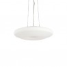 IDEAL LUX GLORY SP3 D40 SOSPENSIONE IN VETRO BIANCO SOFFIATO CON FINITURA IN NICKEL SATINATO 3x60W E27