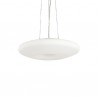 IDEAL LUX GLORY SP5 D60 SOSPENSIONE IN VETRO BIANCO SOFFIATO CON FINITURA IN NICKEL SATINATO 3x60W E27