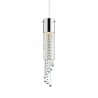IDEAL LUX GOCCE SP1 SOSPENSIONE IN TUBOLARE DI VETRO  E GOCCE DI CRISTALLO 28W GU10