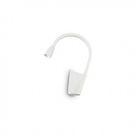 IDEAL LUX GOOSE AP1 APPLIQUE LED IN ALLUMINIO BIANCA CON BRACCIO FLESSIBILE 3W 200lm