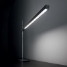 IDEAL LUX GRU TL105 LAMPADA DA TAVOLO LED CON ASTA CROMO E DIFFUSORE NERO RUOTABILE E REGOLABILE 