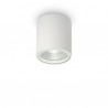 IDEAL LUX GUN PL1 LAMPADA SOFFITTO IN ALLUMINIO BIANCA CON DIFFUSORE IN VETRO PIREX 28W GU10 IP44