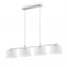 IDEAL LUX HILTON SP4 LINEAR SOSPENSIONE CROMO CON PARALUMI RIVESTITI DI COLORE BIANCO 4x40W G9