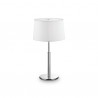 IDEAL LUX HILTON TL1 LAMPADA DA TAVOLO CROMO CON PARALUME RIVESTITO DI COLORE BIANCO 1x40W G9