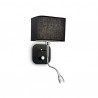 IDEAL LUX HOLIDAY AP2 APPLIQUE IN METALLO CON PARALUME E INTERRUTTORE UNICO PER LE SORGENTI LUMINOSE COLORE NERO