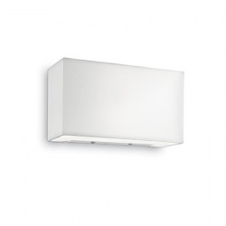 IDEAL LUX HOTEL AP1 APPLIQUE CON PARALUME RIVESTITO DI COLORE BIANCO 60W E27