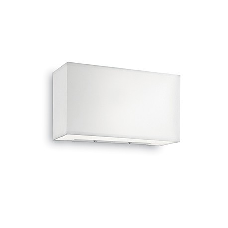 IDEAL LUX HOTEL AP1 APPLIQUE CON PARALUME RIVESTITO DI COLORE BIANCO 60W E27