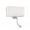 IDEAL LUX HOTEL AP2 APPLIQUE CON PARALUME E DOPPIA SORGENTE LUMINOSA