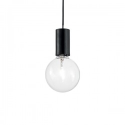 IDEAL LUX HUGO SP1 SOSPENSIONE NERA CON CORPO LUCE IN METALLO 60W E27