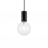 IDEAL LUX HUGO SP1 SOSPENSIONE NERA CON CORPO LUCE IN METALLO 60W E27