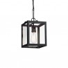 IDEAL LUX IGOR SP1 SOSPENSIONE IN METALLO NERA CON DIFFUSORE IN VETRO 60W E27