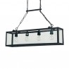 IDEAL LUX IGOR SP4 SOSPENSIONE IN METALLO NERA CON DIFFUSORE IN VETRO 4x60W E27