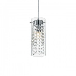 IDEAL LUX IGUAZU' SP1 SOSPENSIONE CROMO CON DIFFUSORE IN VETRO PIXEL 40W E14