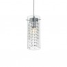 IDEAL LUX IGUAZU' SP1 SOSPENSIONE CROMO CON DIFFUSORE IN VETRO PIXEL 40W E14