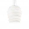 IDEAL LUX KARMA SP1 BIG SOSPENSIONE IN VETRO SOFFIATO BIANCO INCAMICIATO E ACIDATO 60W E27