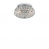 IDEAL LUX KING PL3 PLAFONIERA CON CRISTALLI INCASTONATI IN STRUTTURA AD ALVEARE CROMATA 3x40W G9