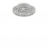 IDEAL LUX KING PL5 PLAFONIERA CON CRISTALLI INCASTONATI IN STRUTTURA AD ALVEARE CROMATA 5x40W G9